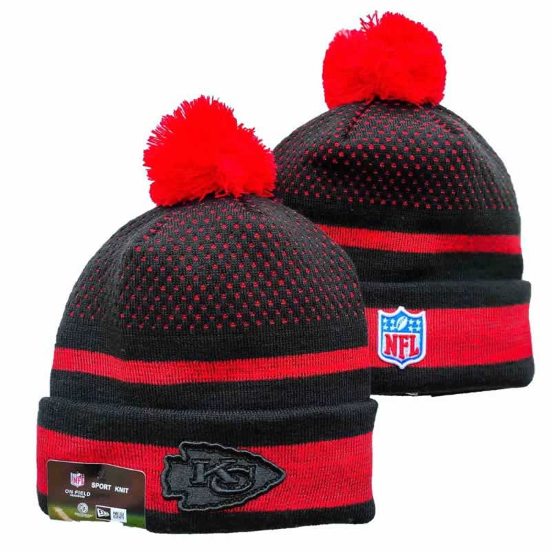 Chiefs Team Logo Black and Red Pom Cuffed Knit Hat YD,We sell and wholesale Chiefs Team Logo Black and Red Pom Cuffed Knit Hat YD on line form chian!